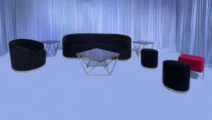 ONYX SOFA GROUPING 2 - BLACK