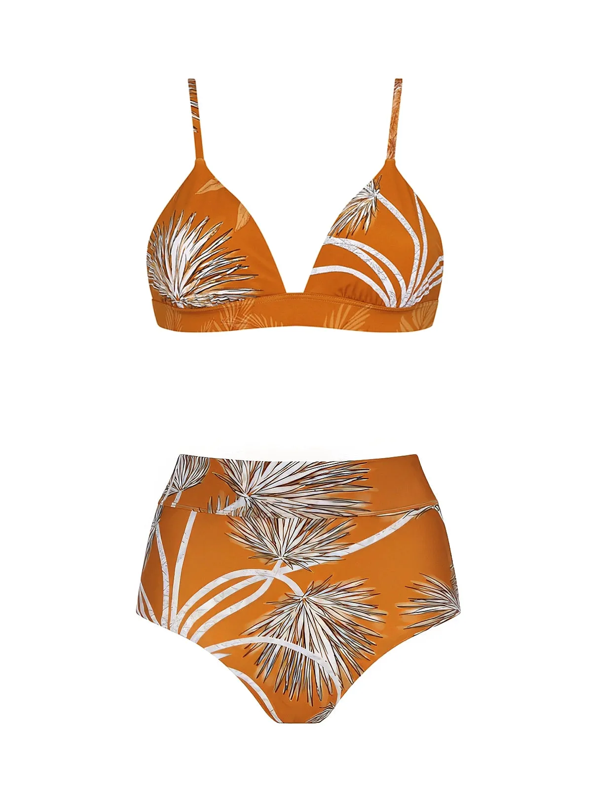 Orange 60 Fixed Triangle-Orange 19 High Rise Classic Bikini