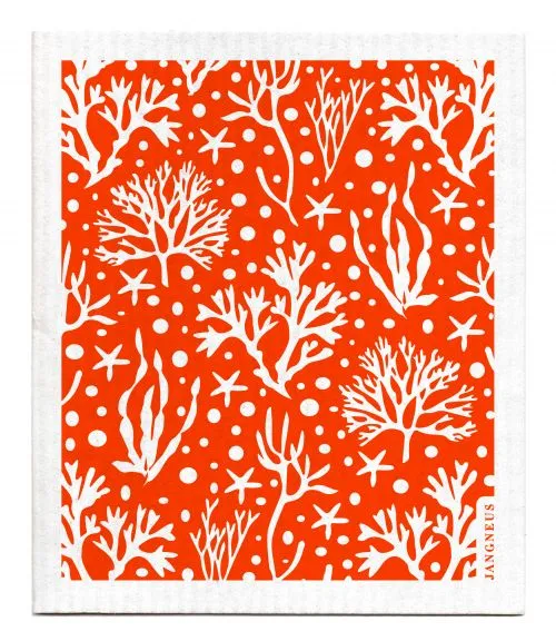 Orange Coral Dishcloth