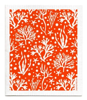 Orange Coral Dishcloth