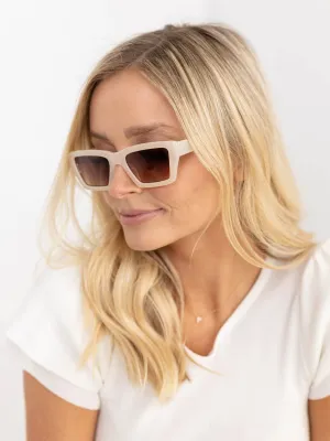 OTRA Fairfax Sunglasses - Frosted Ivory/Brown Fade