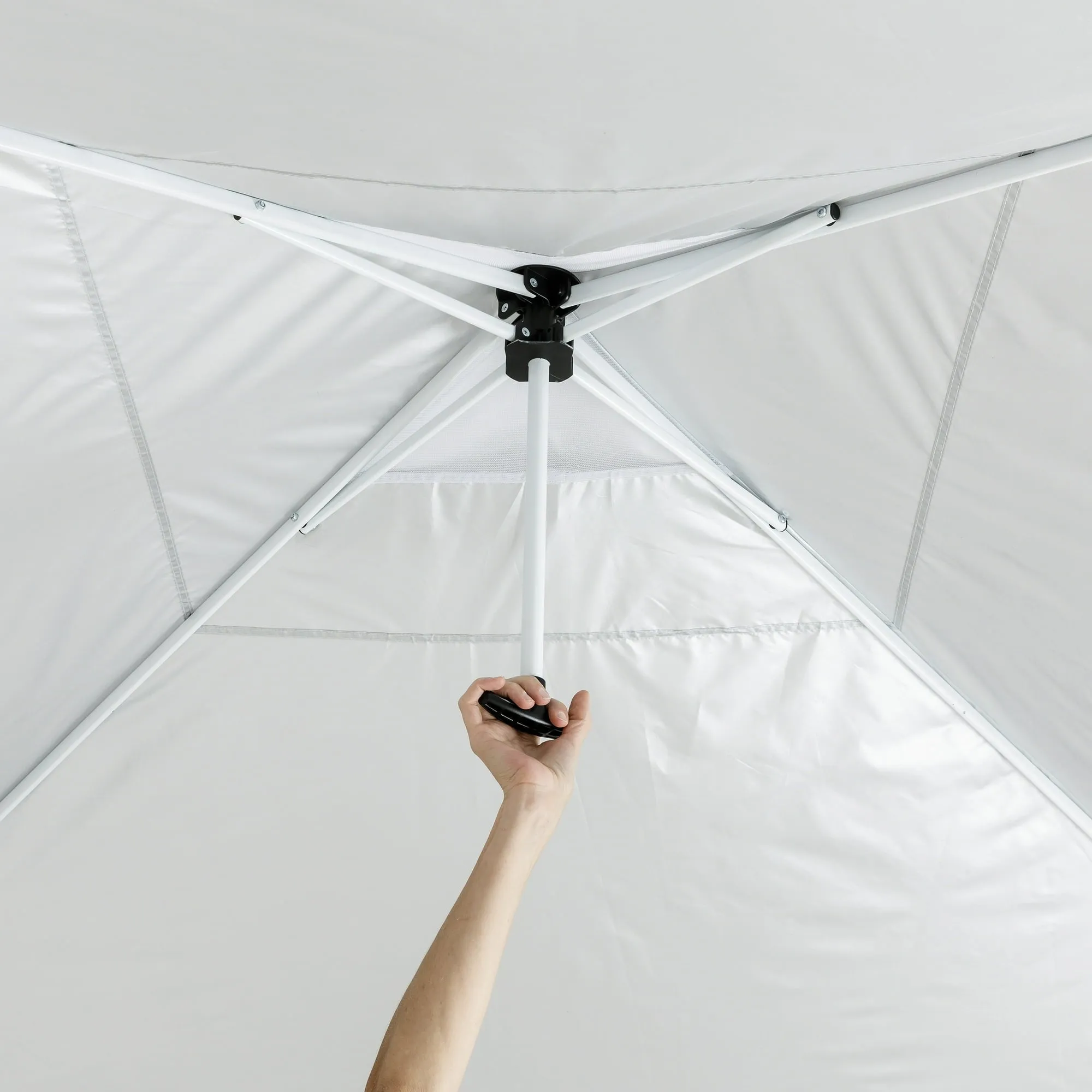 Ozark Trail Simple Push Straight Leg Instant Canopy, White, 10 ft x 10 ft - new