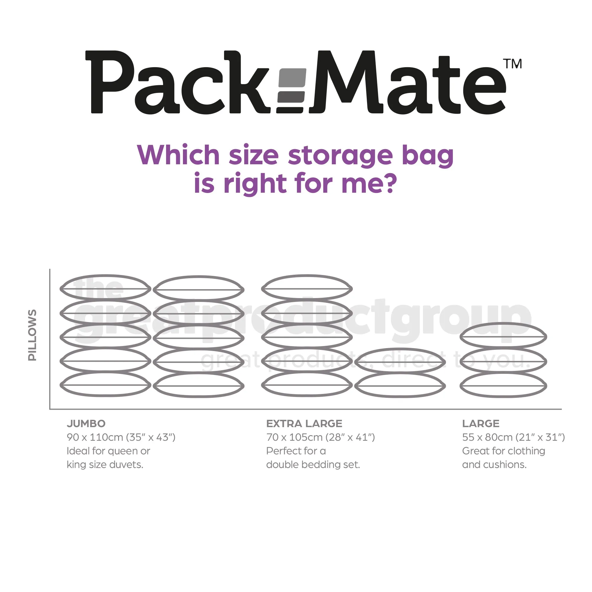 Packmate 8pc BUMPER Gusset Base Set -  2 Jumbo, 2 Extra Large, 4 Large