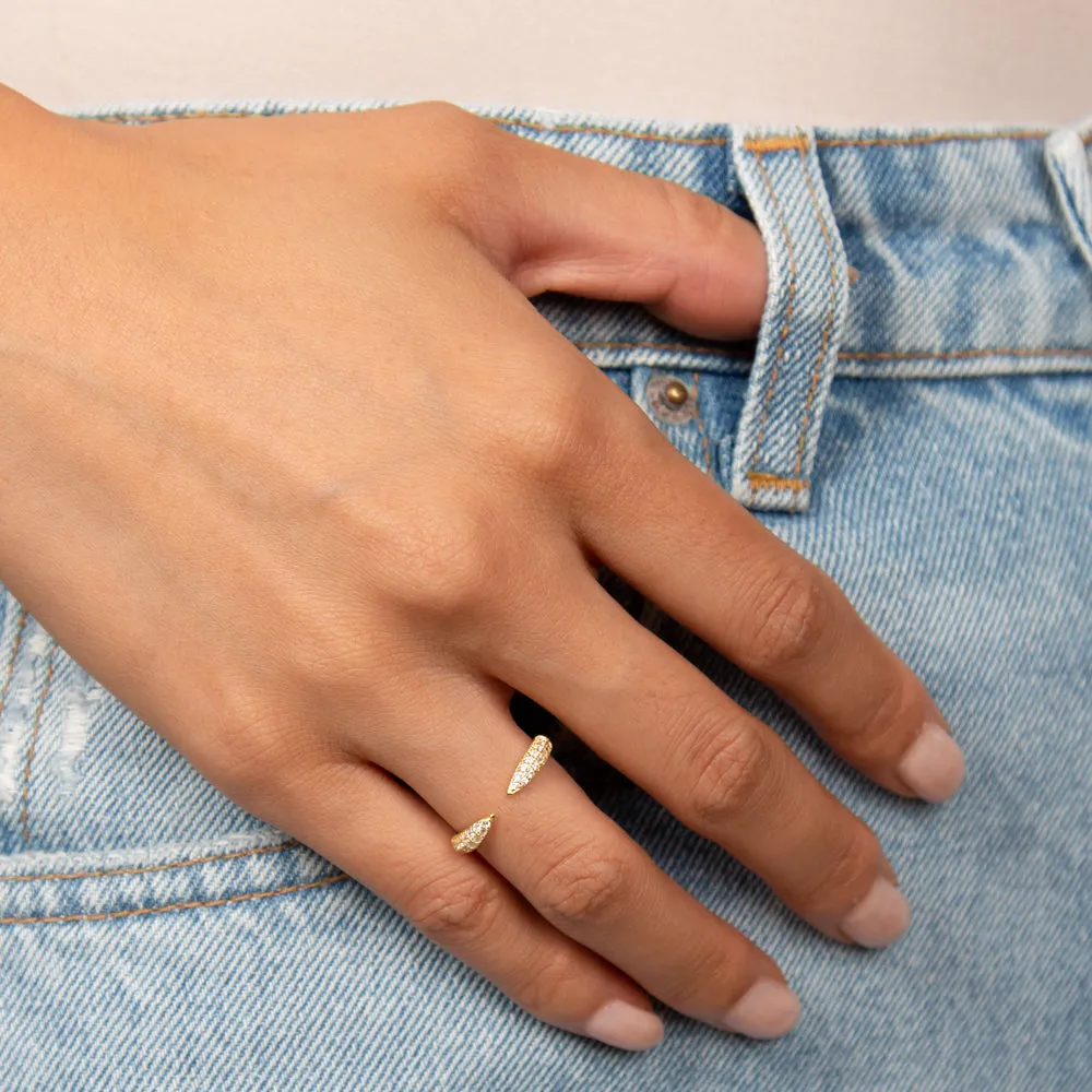 Pavé Open Claw Ring