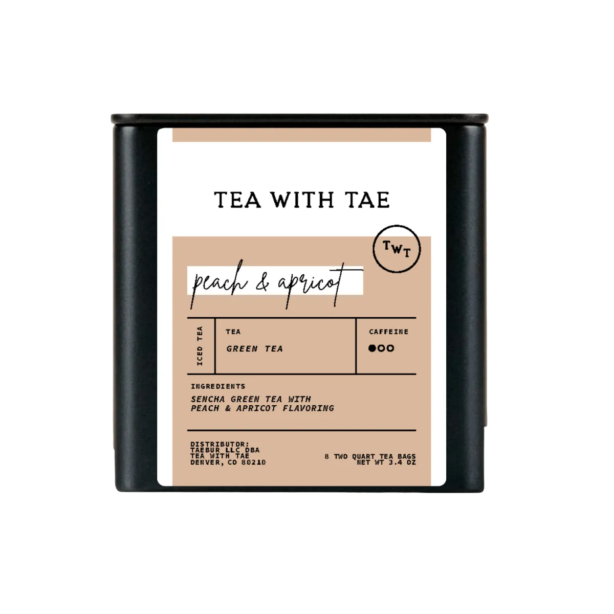 Peach & Apricot Iced Tea Tin Gift (8 pillow bags)