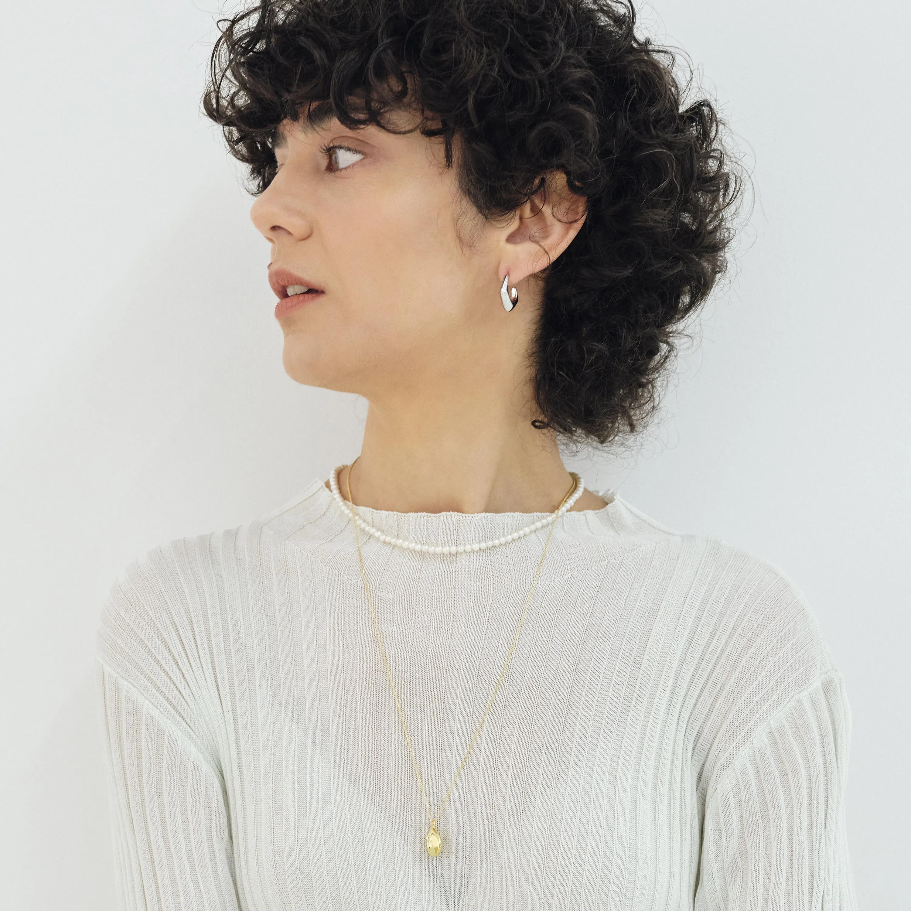 Pentagon Hoop Earrings