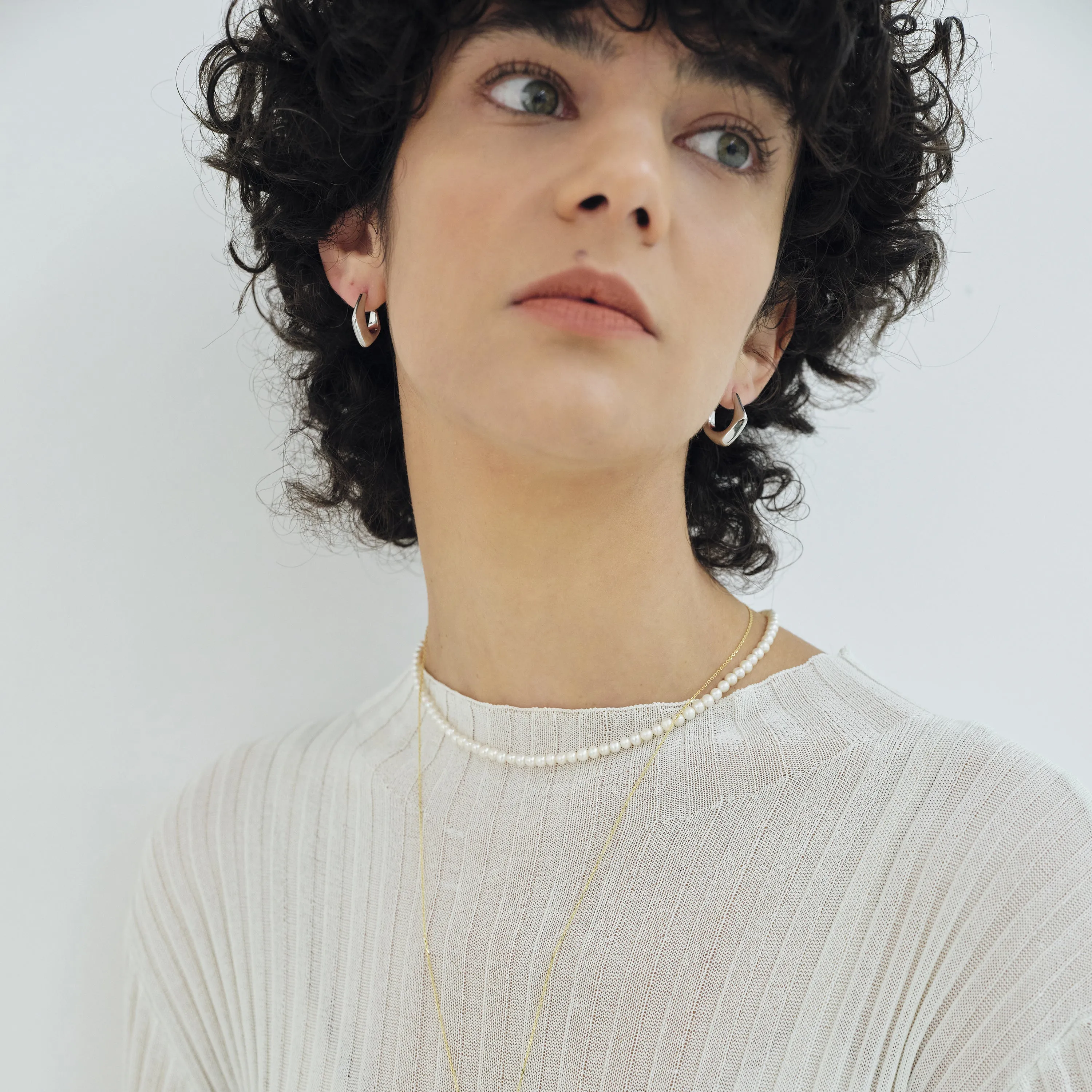 Pentagon Hoop Earrings