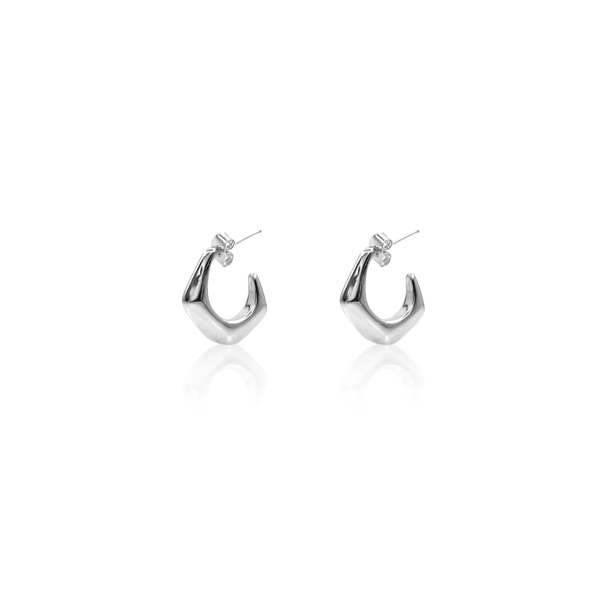 Pentagon Hoop Earrings
