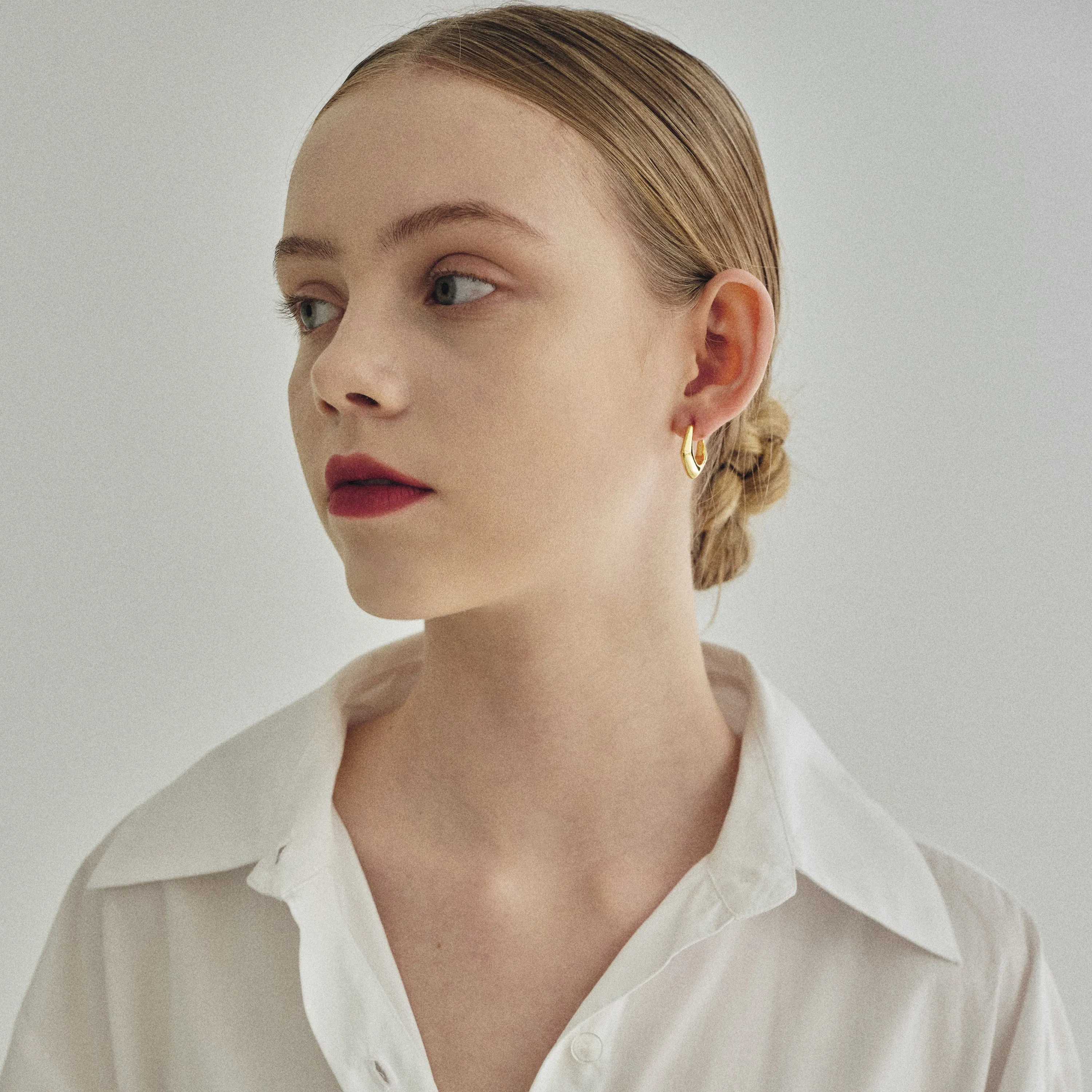 Pentagon Hoop Earrings