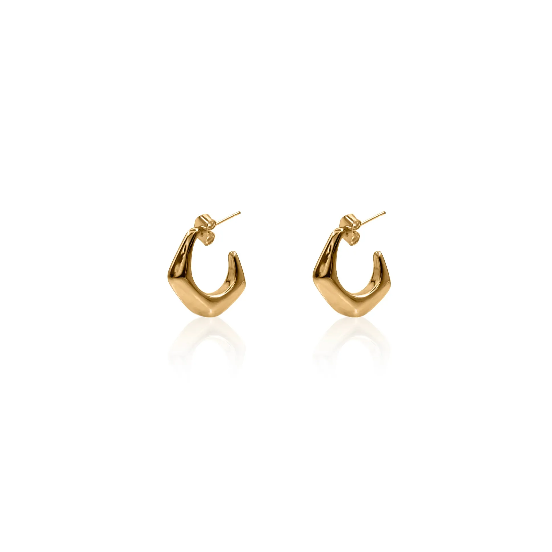 Pentagon Hoop Earrings