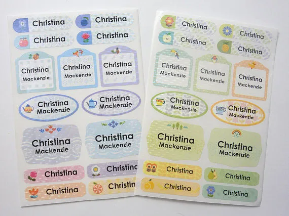Personalized Waterproof Dishwasher Safe Label Set of 30 Lables