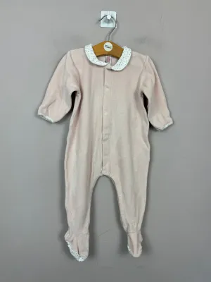 Petit Bateau Velour Sleepsuit 12m