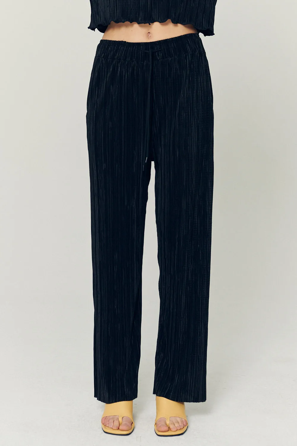 Peyton Crinkled Pleated Pants