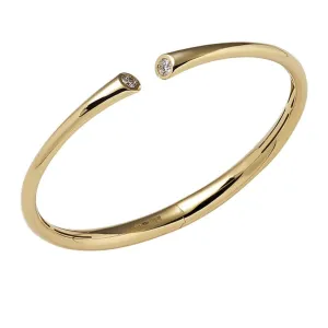 Piero Milano Gold and Diamond Hinged Bangle