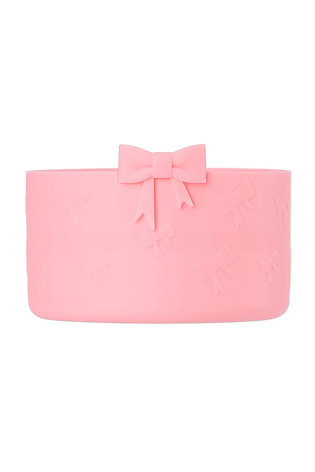 Pink Bowknot Decor Food Grade Silicone Cap Sleeve