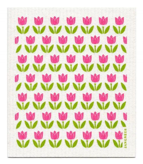 Pink Tulip Small Dishcloth