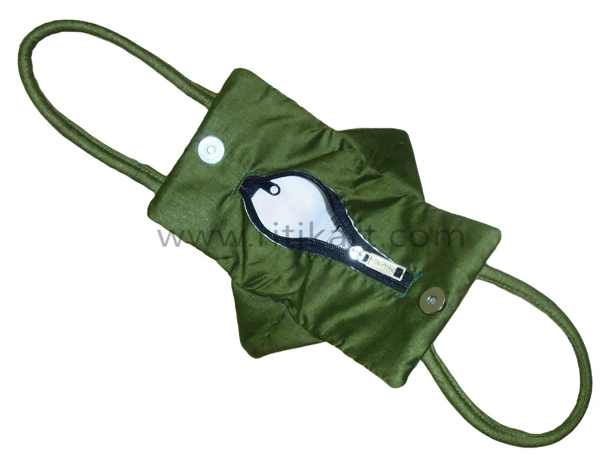 Pipili Hand Made fancy Ladies green Bag with Mobile holder