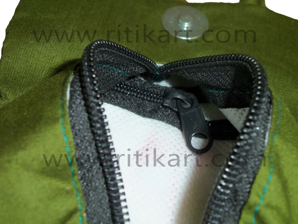 Pipili Hand Made fancy Ladies green Bag with Mobile holder