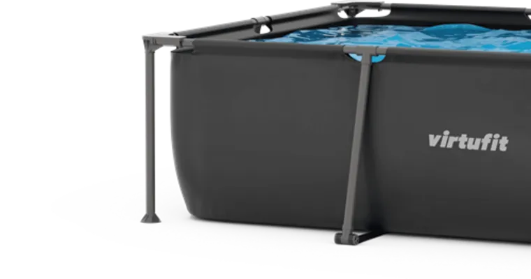 Piscina dreptunghiulara VirtuFit 260 x 180  x 66 cm cu sistem filtrare inclus si cadru metalic