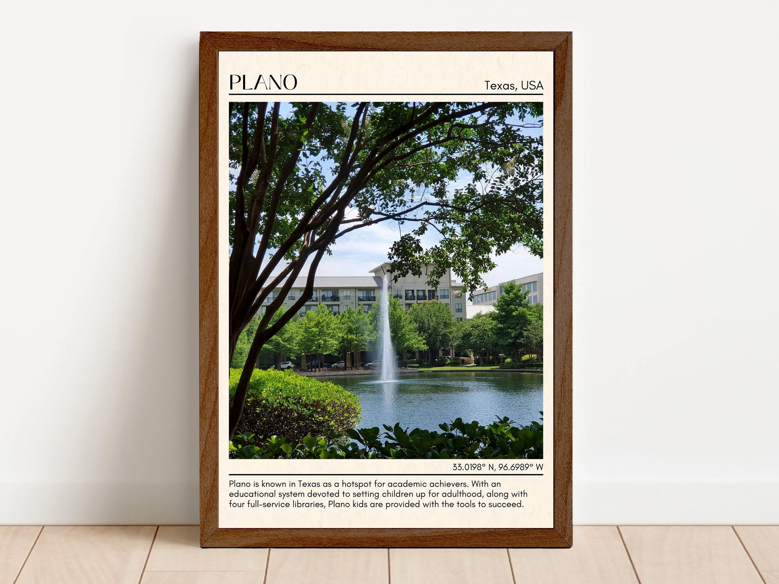 Plano Minimal Wall Art, Texas, USA