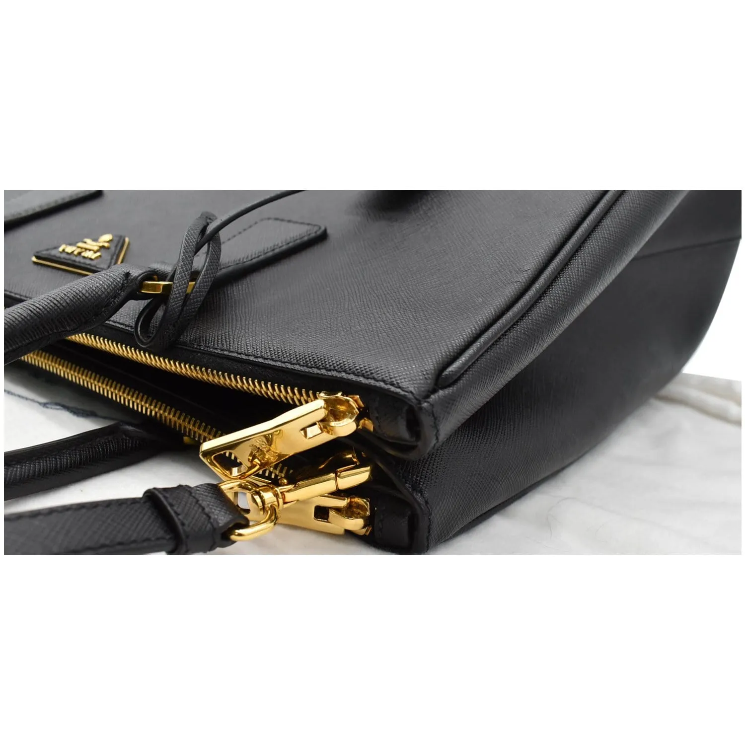 PRADA Galleria Large Saffiano Leather Tote Bag Black