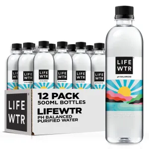 Premium Purified Water, pH Balanced with Electrolytes For Taste, 500 ml, 12 Pack