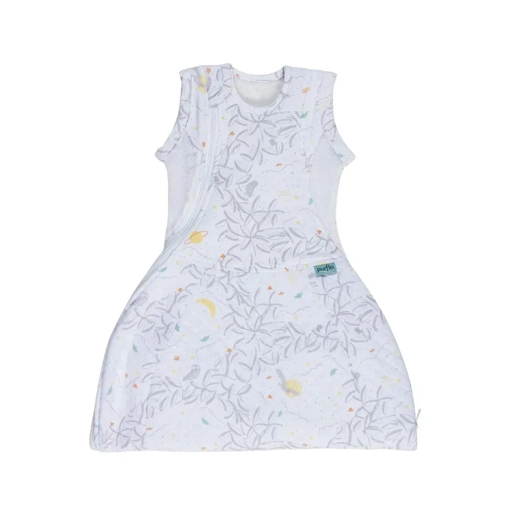 Purflo Swaddle To Sleep Bag 2.5 TOG 0-4 Month - Stargazer White