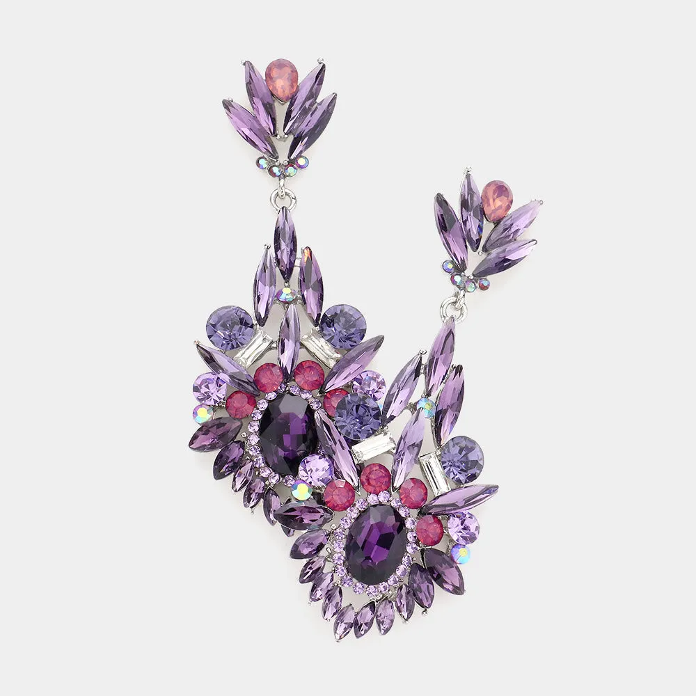 Purple Chandelier Earrings "Kaylee" |  237318