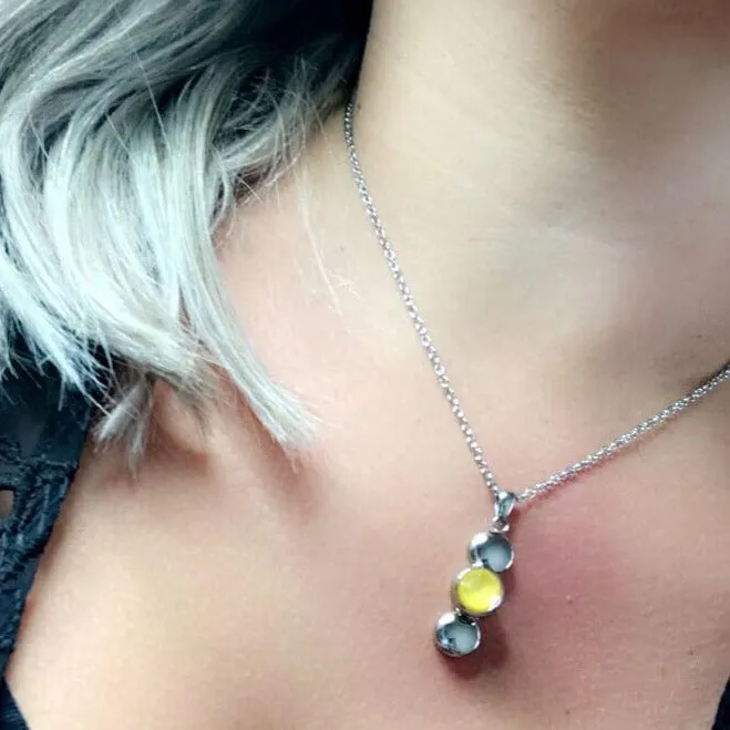 Qudo Verticale Silver Necklace