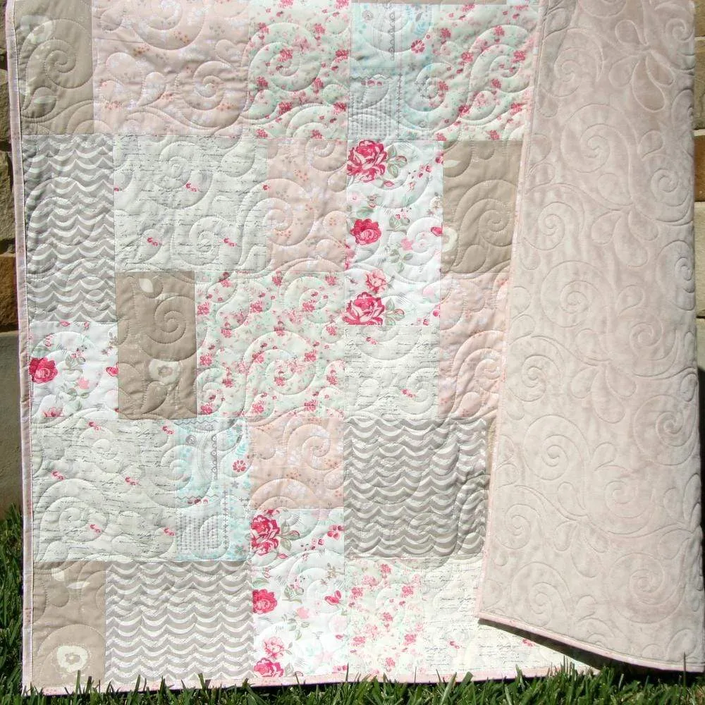 Quilt Kit, Farmhouse Chic Art Gallery Fabrics Baby Quilt Kit Throw Quilt Kit Twin Quilt Kit