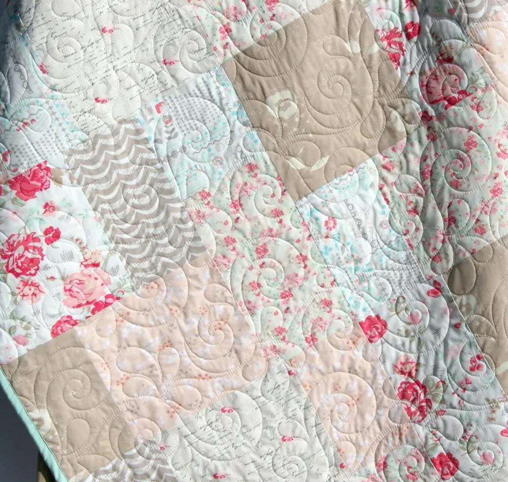 Quilt Kit, Farmhouse Chic Art Gallery Fabrics Baby Quilt Kit Throw Quilt Kit Twin Quilt Kit