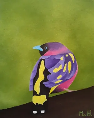 "Banded Broadbill"-Original Painting- sale