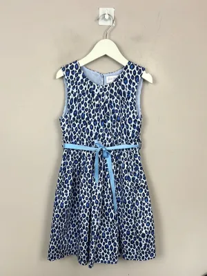 Rachel Riley Blue Leopard Party Dress 6y