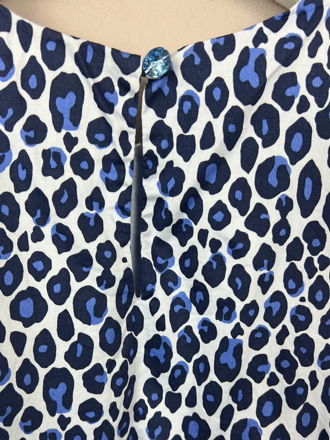 Rachel Riley Blue Leopard Party Dress 6y