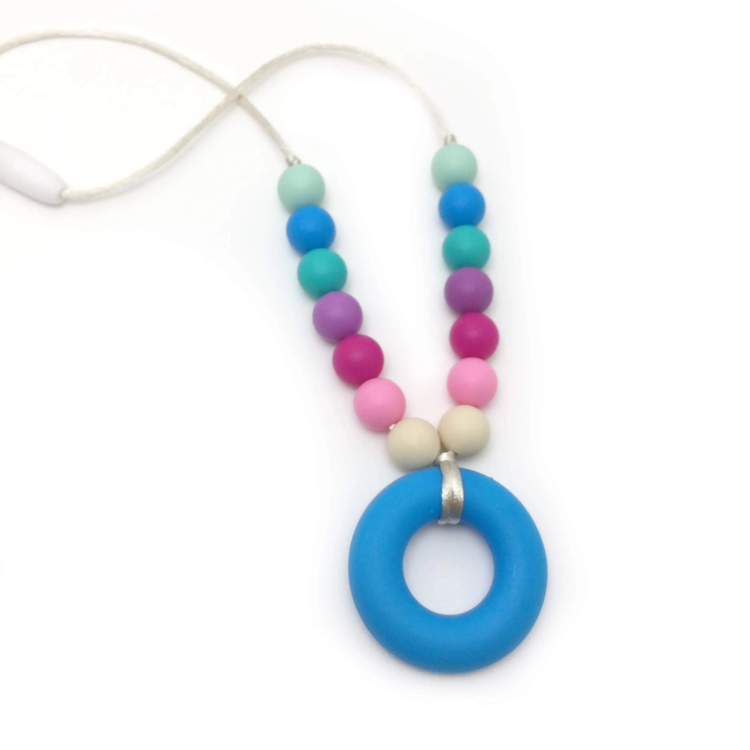 Rainbow Ring Silicone Necklace for Kids - Gummy Chic Chewable Jewelry