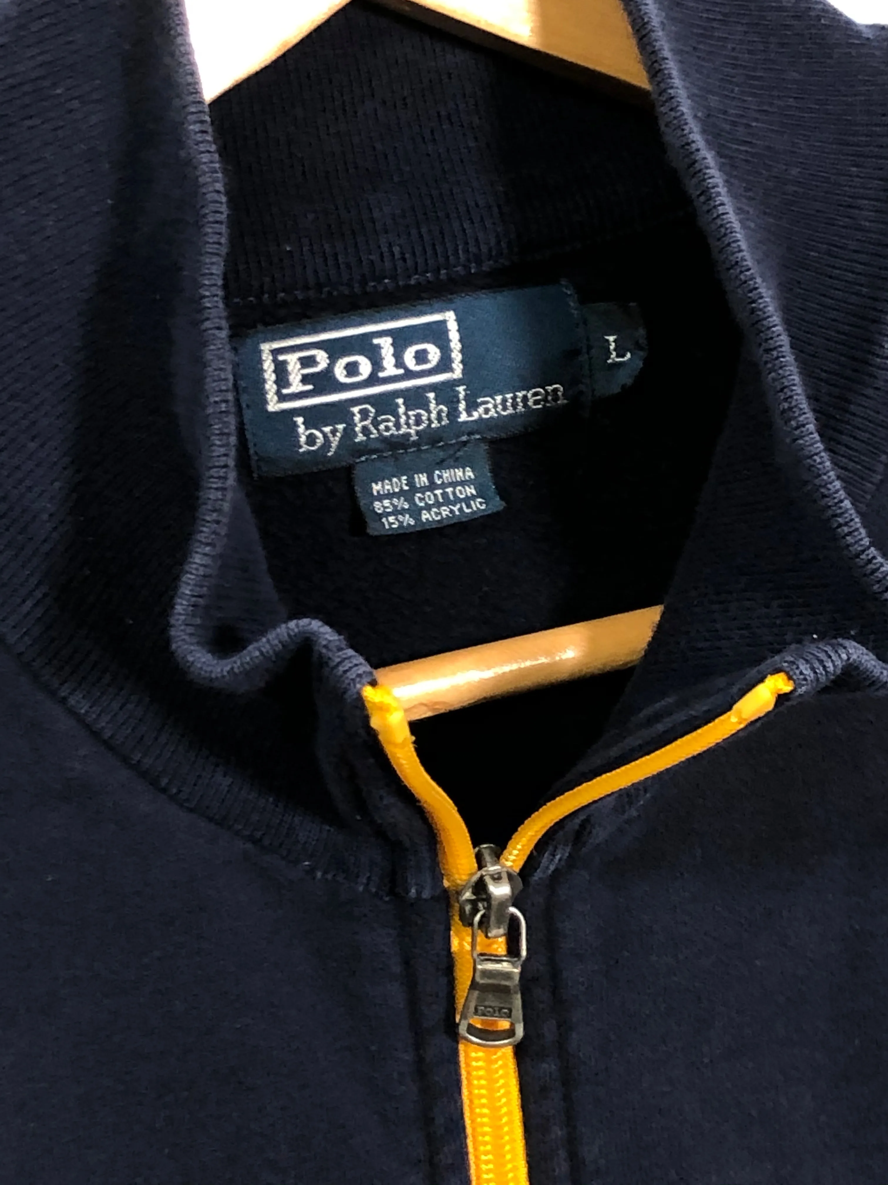 Ralph Lauren "Gold Knight" Zip Up Sweater (L)