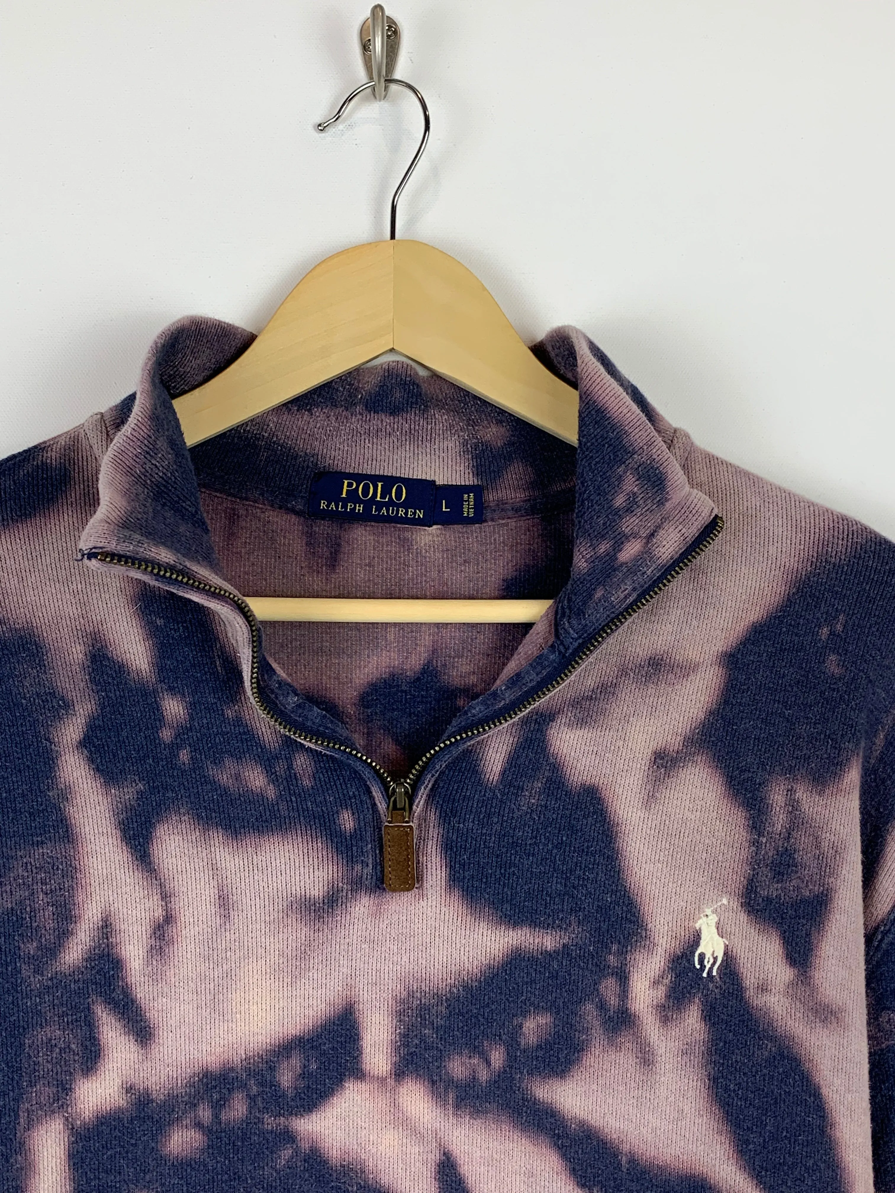 Ralph Lauren "Purple Pomegranate" 1/4 Zip Sweater (L)