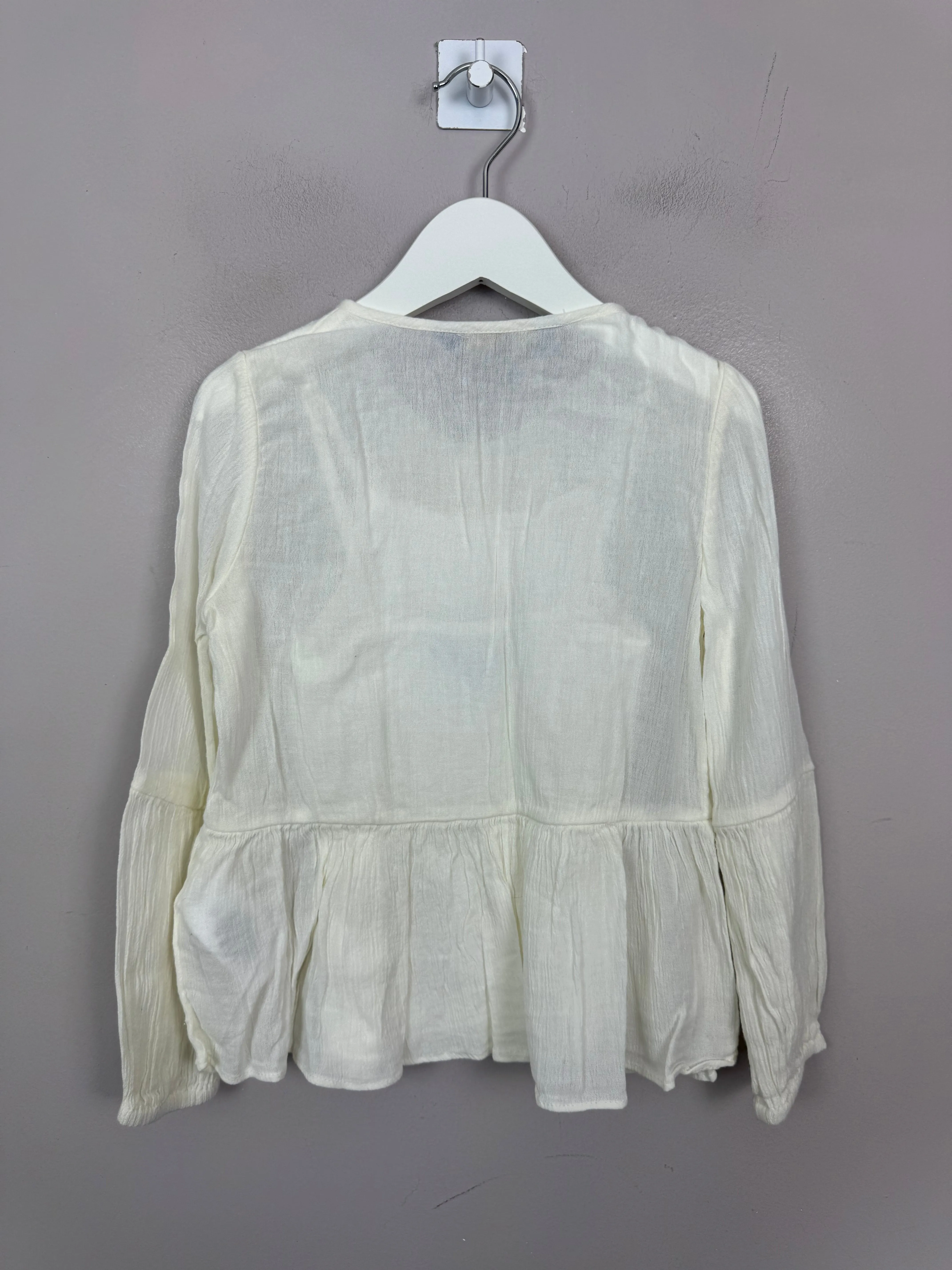 Ralph Lauren ruffle front shirt 5y