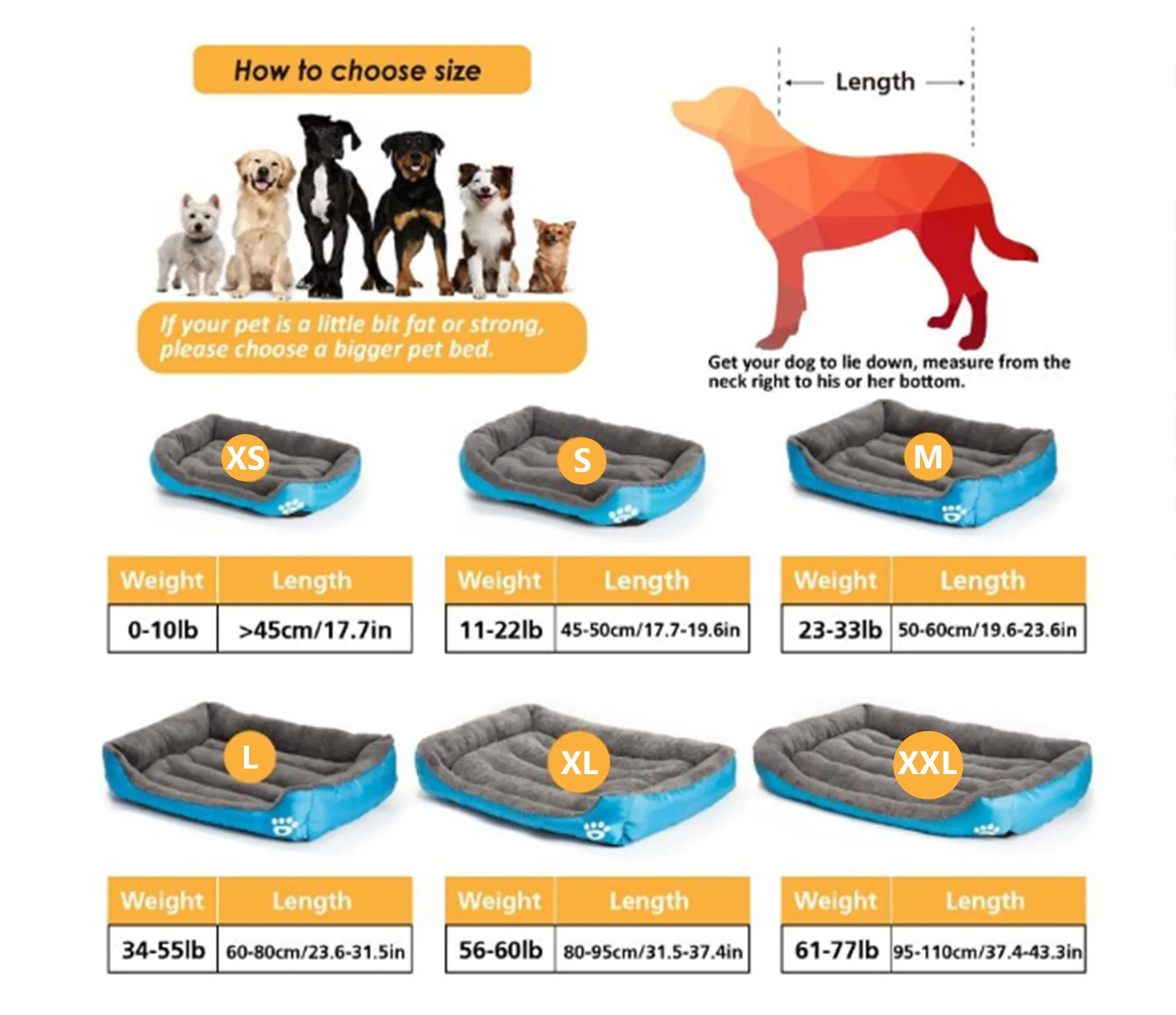 Rectangle Pet Bed