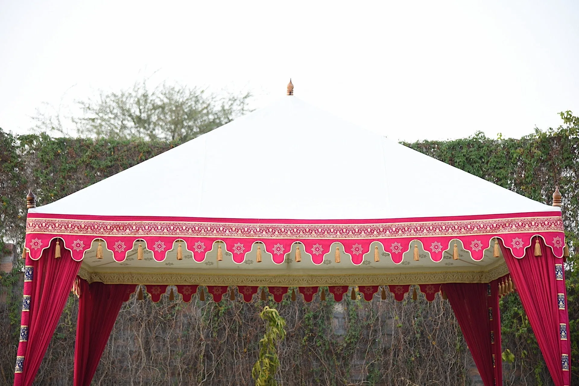 Red Moroccan Tent Rental 10' x 10'