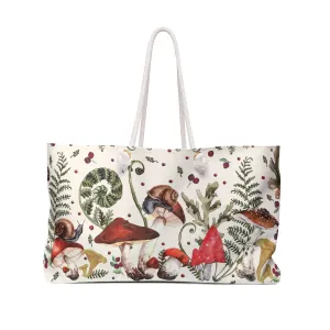Red Mushrooms Weekender Bag, Light