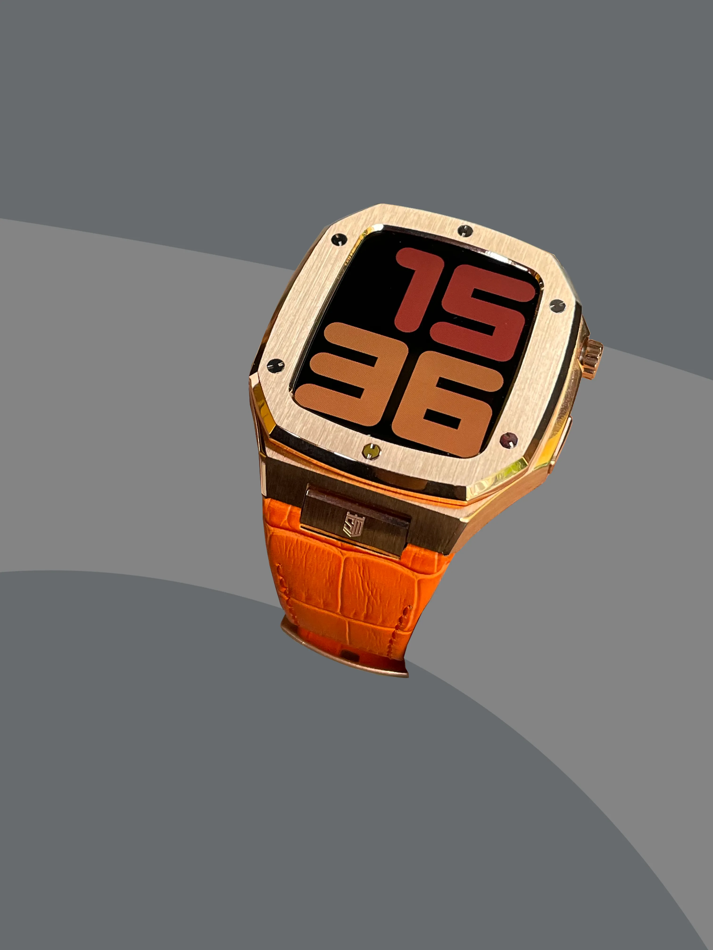 Red Orange Alligator - Rose Buckle