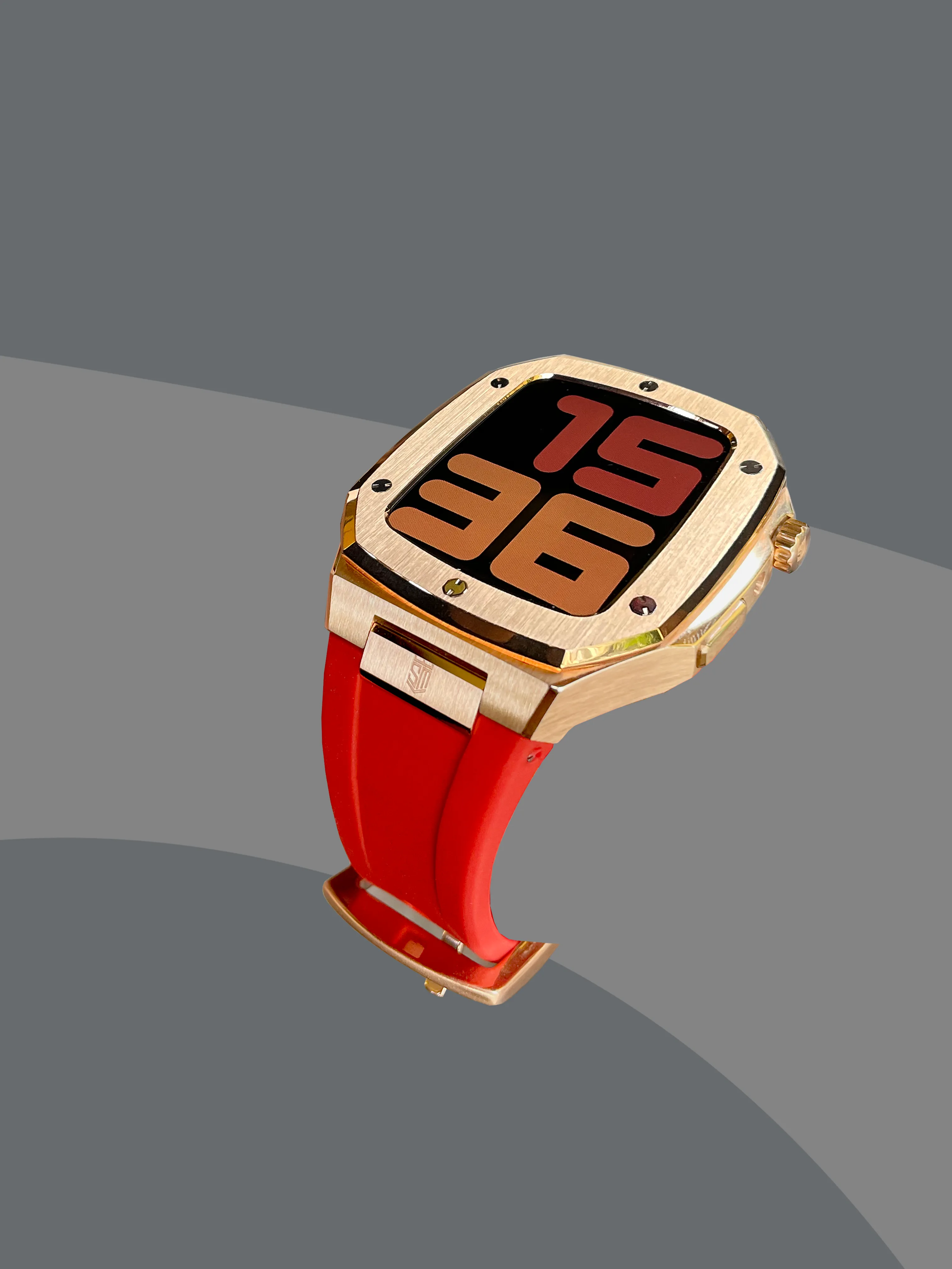 Red Orange Alligator - Rose Buckle