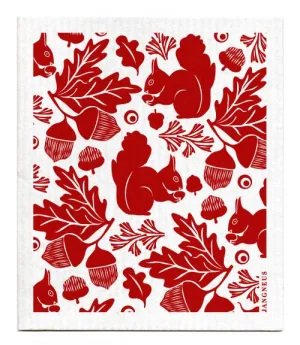 Red Squirrel Dishcloth
