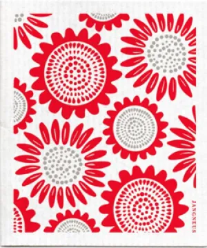 Red Sunflower Dishcloth