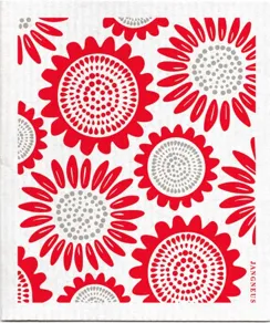 Red Sunflower Dishcloth