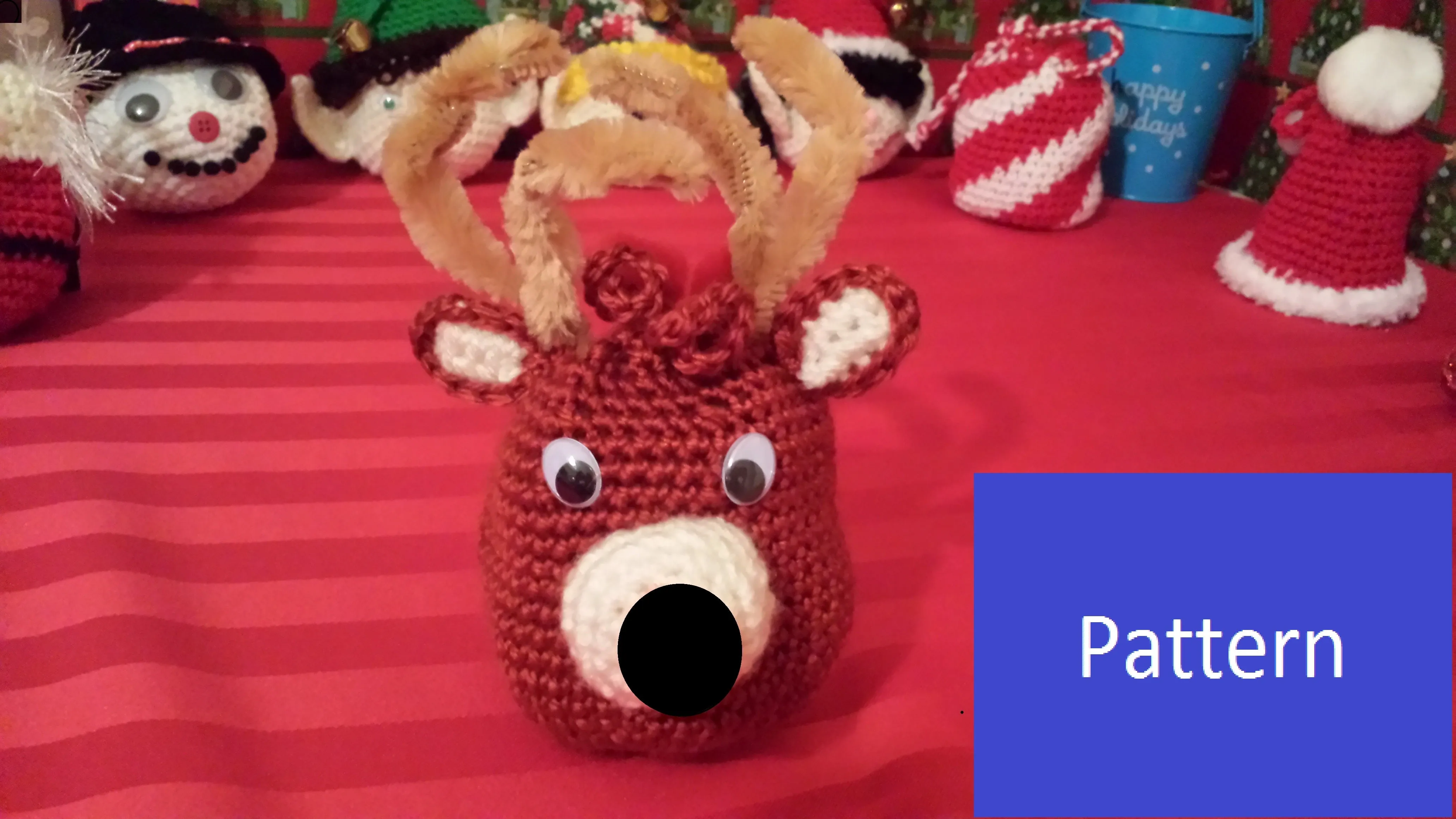 Reindeer Goody Bag Crochet Pattern in PDF Format