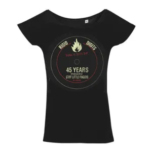Rigid Digits Ladies Scoop Neck Black T-Shirt