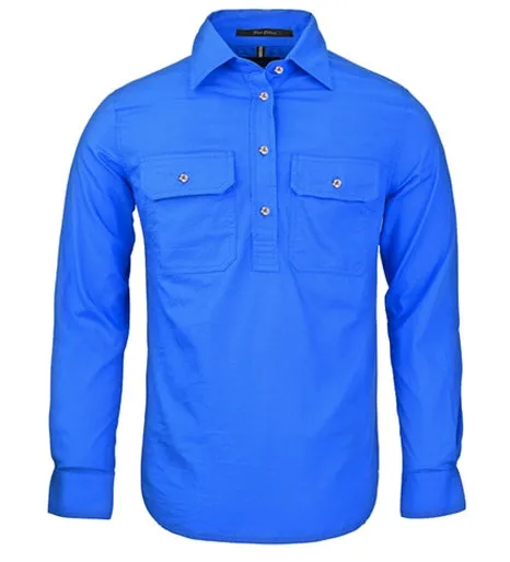 Ritemate Womens Closed Front Long Sleeve Shirt - 10 Colours