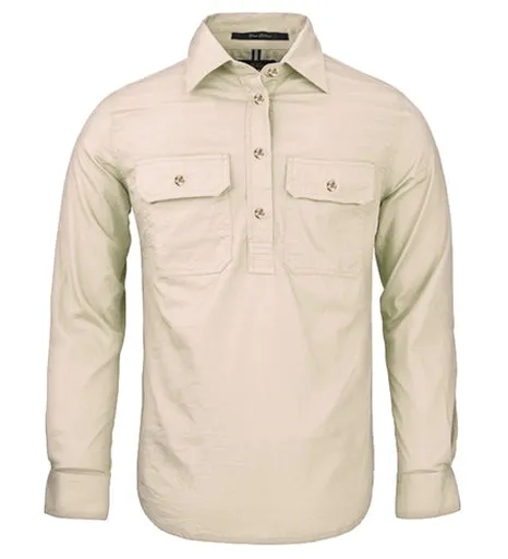 Ritemate Womens Closed Front Long Sleeve Shirt - 10 Colours